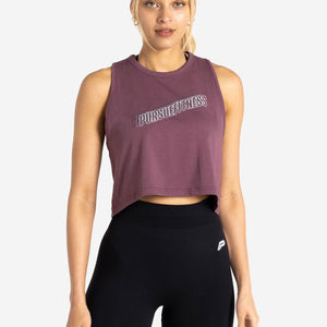 Wave Crop Tank / Plum Pursue Fitness 1