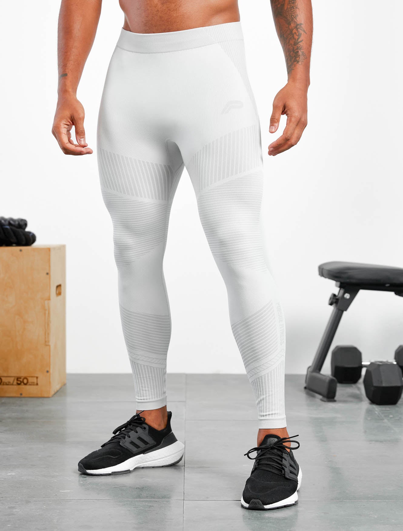 Xeno Seamless Leggings / White.Grey Pursue Fitness 1